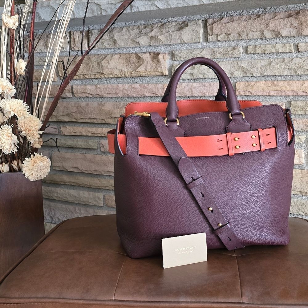 BURBERRY Medium Leather Belt Bag In Deep Claret